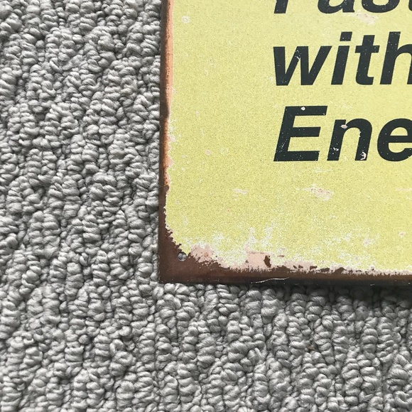 Vintage 50's Metal Sign "Drink Coffee, Do Stupid Things Faster With More Energy" - Picture 7 of 7